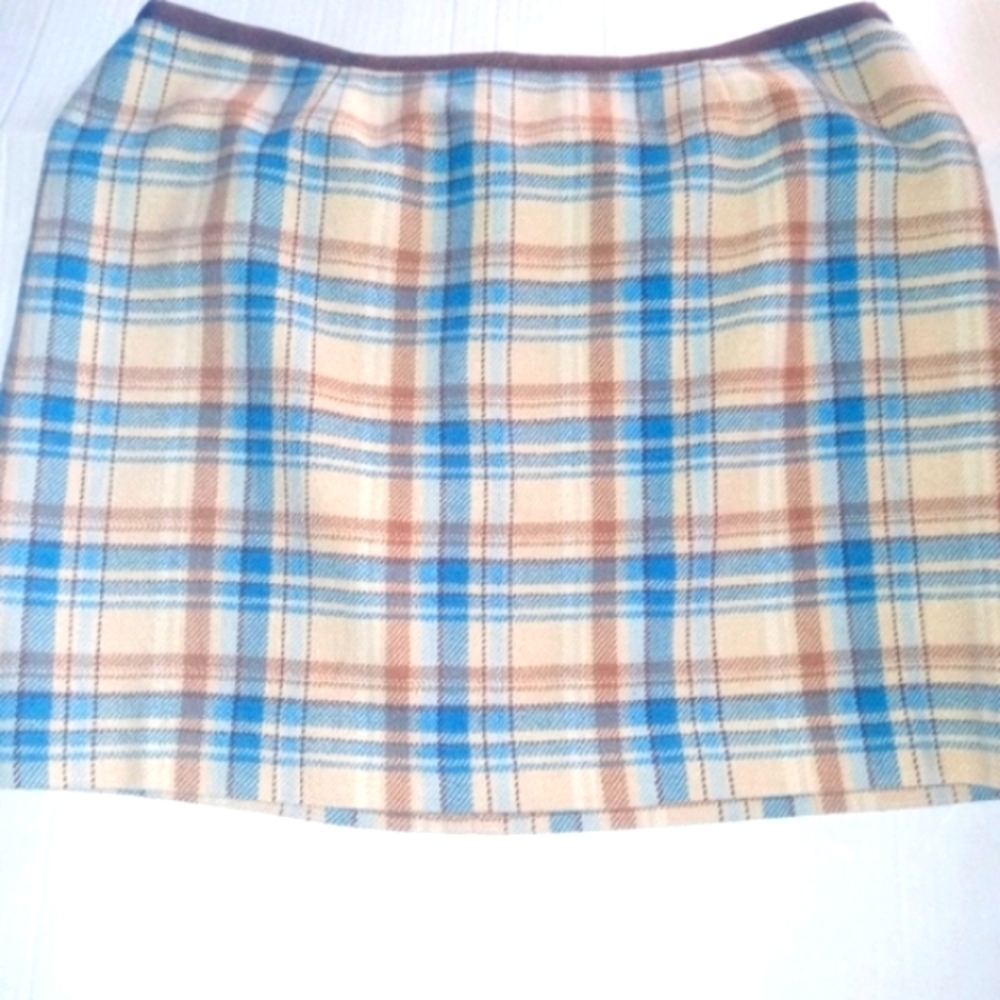 Vineyard Vines plaid wool mini skirt